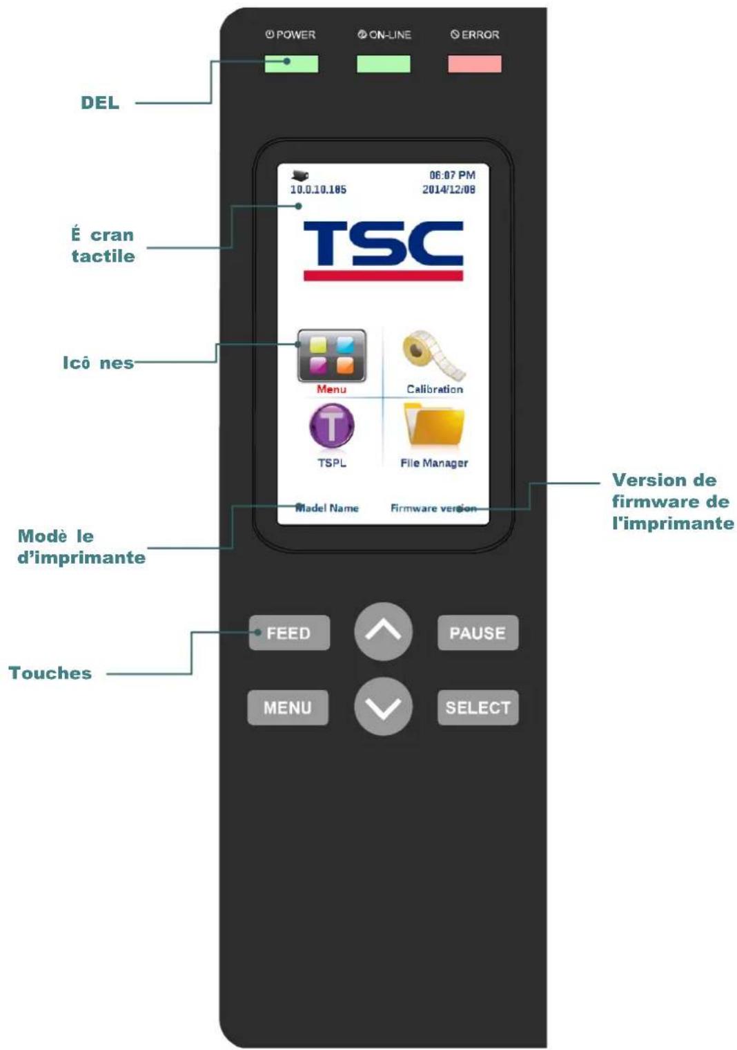 TSC TTP2610MT - Contrôle de l'opérateur - 1
