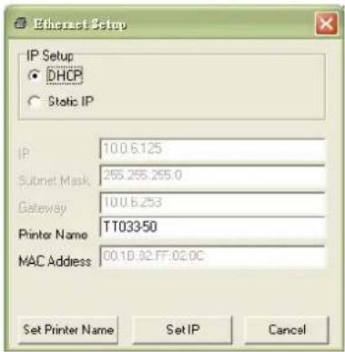 TSC TTP2610MT - Utiliser l'interface Ethernet pour configurer l'interface Ethernet. - 3