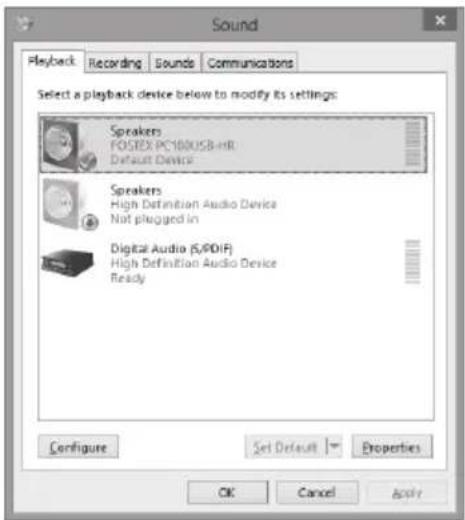 FOSTEX PC100USBHR2 - Output device settings Advanced settings - 1
