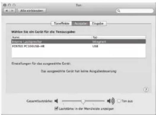 FOSTEX PC100USBHR2 - Ausgabegerät-Einstellung Erweiterte Einstellungen - 1