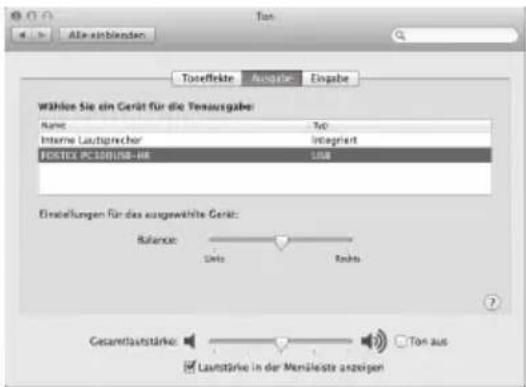 FOSTEX PC100USBHR2 - Ausgabegerät-Einstellung Erweiterte Einstellungen - 2