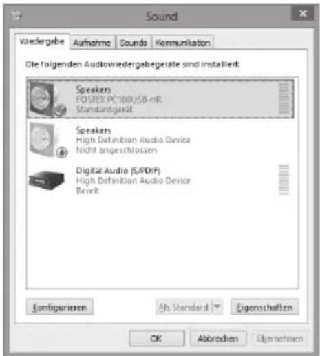 FOSTEX PC100USBHR2 - Ausgabegerät-Einstellung Erweiterte Einstellungen - 1