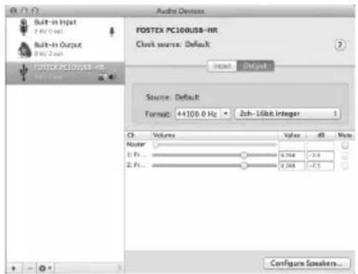 FOSTEX PC100USBHR2 - Output device settings Advanced settings - 3