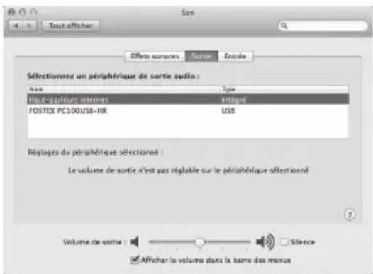 FOSTEX PC100USBHR2 - Réglages du périphérique de sortie Réglages avancés - 1