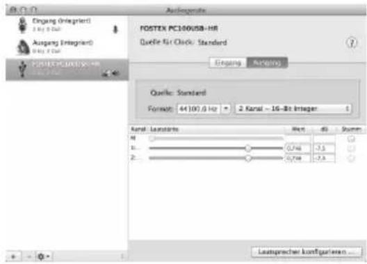 FOSTEX PC100USBHR2 - Ausgabegerät-Einstellung Erweiterte Einstellungen - 3