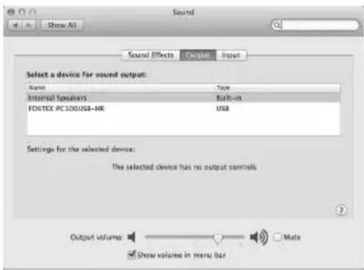 FOSTEX PC100USBHR2 - Output device settings Advanced settings - 1