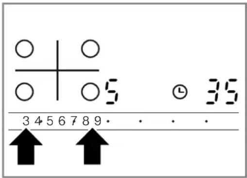 ○ | ○ ○ | ○ 5 ⓣ 35 3 4 5 6 7 8 9 · · · · ↑ ↑