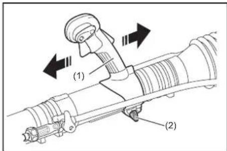 DOLMAR SP7650.4R - Réglage et fixation de la poignée de commande - 3