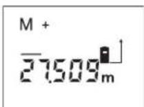BOSCH DLE 40 Professional - Mērījumu rezultātu uzkrāšana atmiņā/pieskaitišana - 1