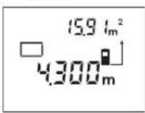 BOSCH DLE 40 Professional - Ploto matavimas - 1
