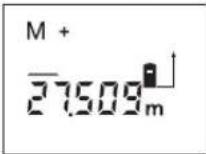 BOSCH DLE 40 Professional - Meetwaarden opslaan of optellen - 1