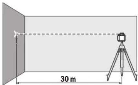 BOSCH GRL 250 HV Professional - Kontrola dokladnosci niwelacyjnej w pozycji poziomej - 1