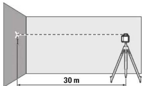 BOSCH GRL 250 HV Professional - Verificar a precisão de nivelamento na posicao horizontal - 1
