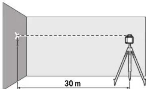 BOSCH GRL 250 HV Professional - Nivelleerumistapsuse kontrollimine horisontaalasendi korral - 1