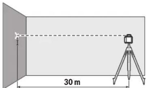 BOSCH GRL 250 HV Professional - Contrôle de la précision de la mise à niveau en position horizontalie - 1