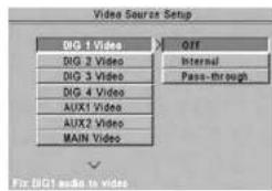 Linn Unidisk SC - Réglage de la Source Vidéo - 1