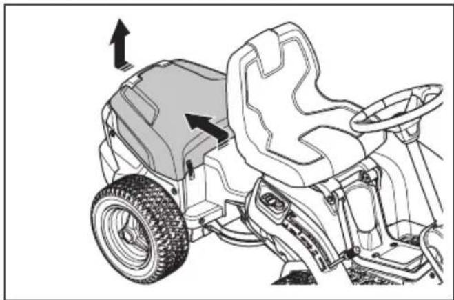HUSQVARNA R 112iCX - So entfernen und installieren Sie die Akkuabdeckung - 2