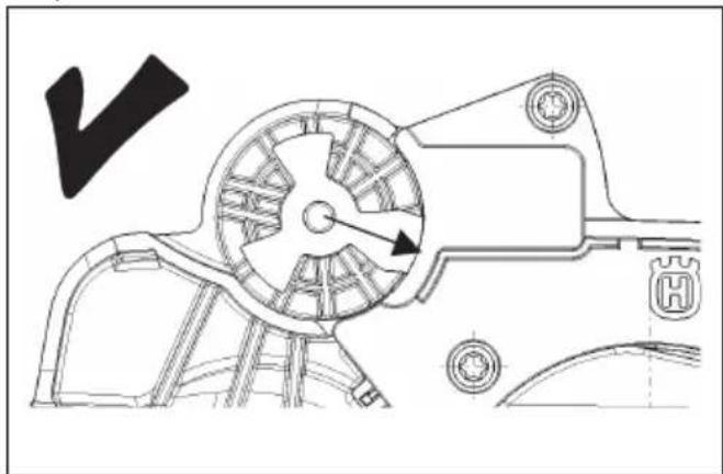 HUSQVARNA 450 Rancher - To reset the chain brake - 3