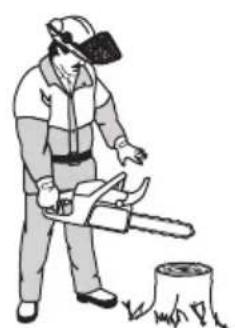 HUSQVARNA 450 Rancher - To do a check of the front hand guard and the chain brake activation - 3