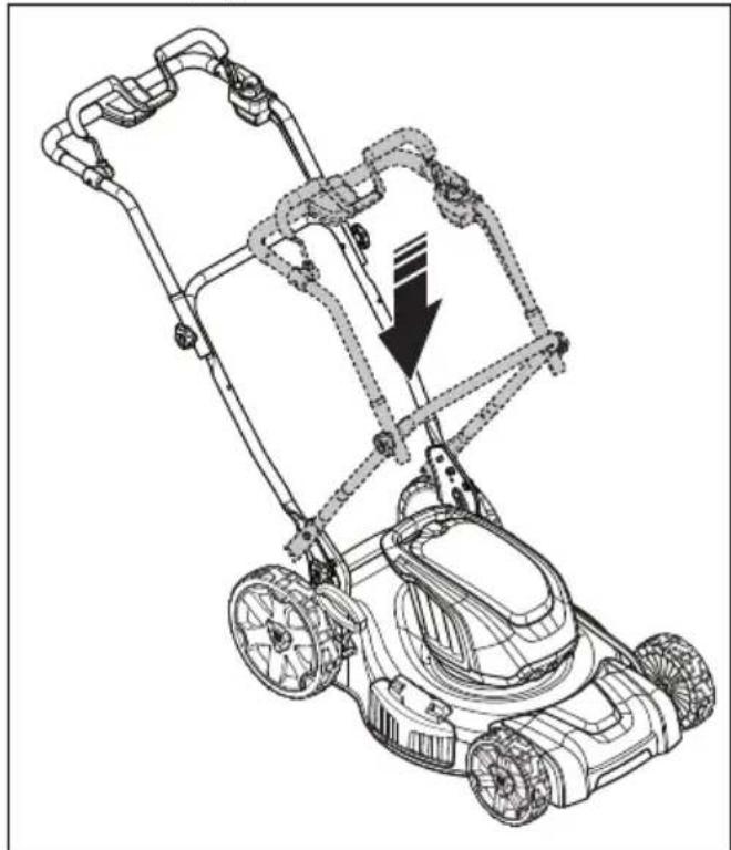 HUSQVARNA LE221R - Rabatte la poignée. - 1