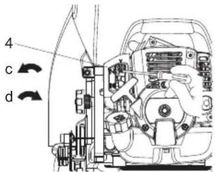 HUSQVARNA 321S15 - Ajuste del régimen de ralentí - 1