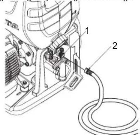 HUSQVARNA 321S15 - To connect the spray hose assembly and the pump outlet - 1