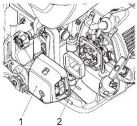 HUSQVARNA 321S15 - Para verificar o filtro de rede do ar - 1