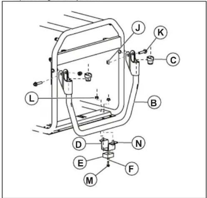 HUSQVARNA G3200P - Montar o kit de acessórios (G5500P, G8500P) - 3