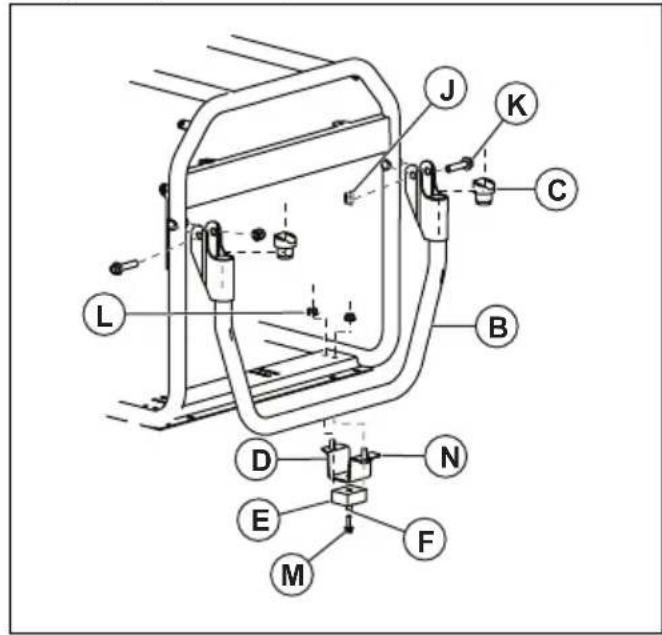 HUSQVARNA G8500P - Montaje del kit de accesorios (G5500P, G8500P) - 3