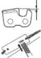 HUSQVARNA 445e II TrioBrake - Saw chain filing and file gauges - 5