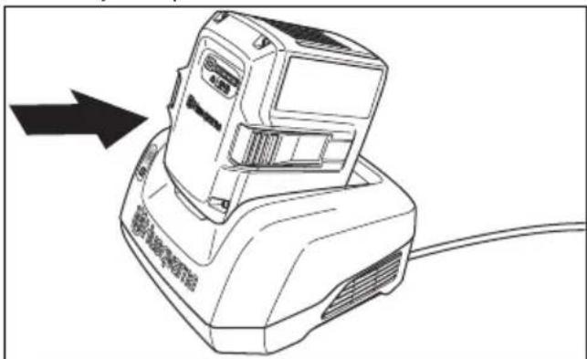 HUSQVARNA S138i - Polnjenje baterije - 2