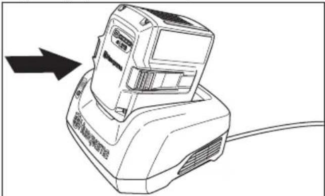 HUSQVARNA S138i - Akumulatoriaus jkrovimas - 2