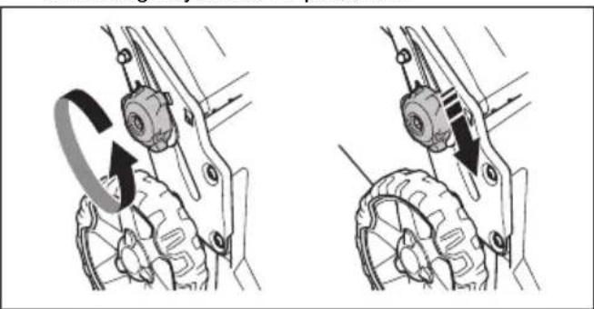 HUSQVARNA LC 247Xi - Slik setter du produktet i transportstilling - 1