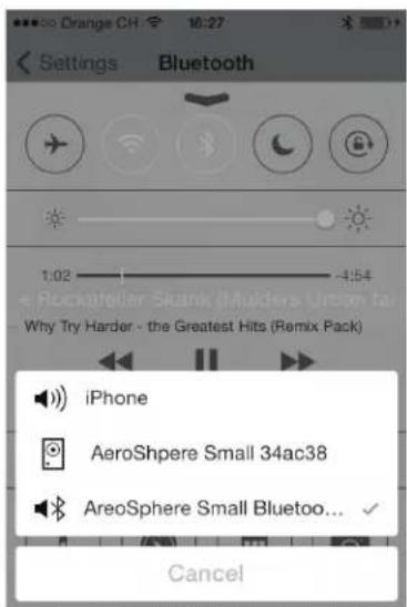 GENEVA Aerosphere S - iPhone, iPad 또는 iPod touch로 초기 셋업(“페어링”) - 2