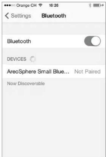 GENEVA Aerosphere S - Configuração inicial ("emparelhamento") com iPhone, iPad ou iPod touch - 1