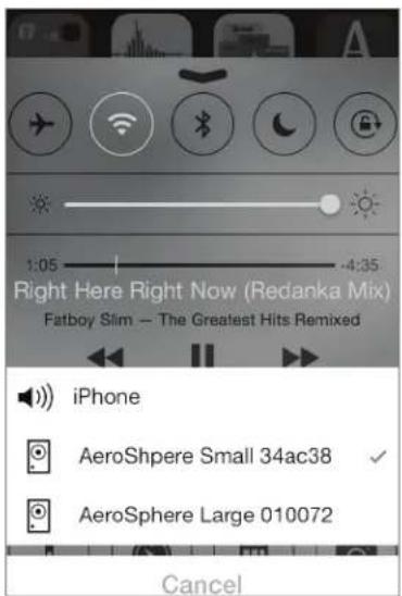 GENEVA Aerosphere S - Afspilning af musik fra en iPhone, iPad eller iPod Touch - 3