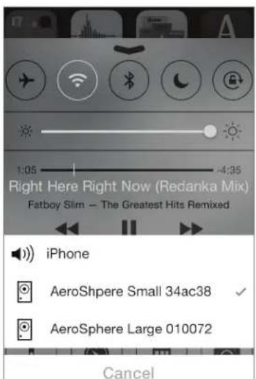 GENEVA AeroSphère Base - Playing music from an iPhone, iPad or iPod Touch - 3