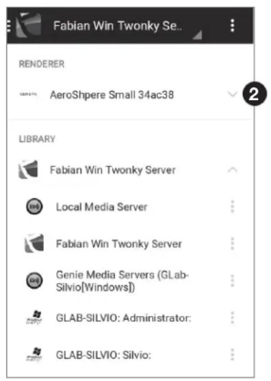 GENEVA AeroSphère Base - Spille av musikk fra Android app "BubbleUPnP" - 1
