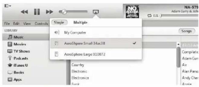 GENEVA AeroSphère Base - Playing music with iTunes from a computer (Mac or Windows) - 1