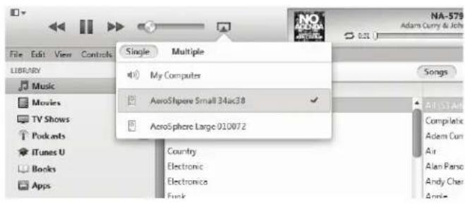 GENEVA AeroSphère Base - Spela upp musik med iTunes frän endator (Mac eller Windows) - 1