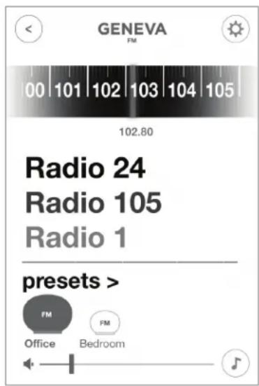 GENEVA AeroSphère Base - Pre-configurações de FM - 1