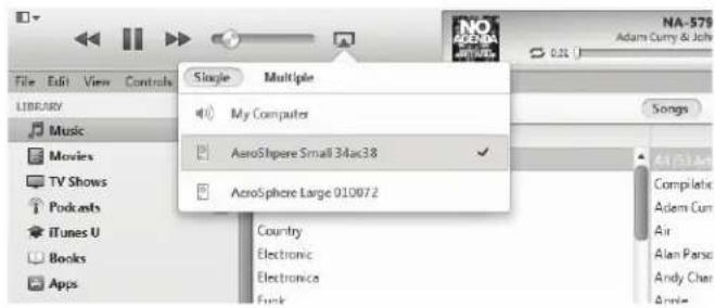 GENEVA AeroSphère Base - Abspielen von Musik mit iTunes von einem Computer (Mac oder Windows) - 1