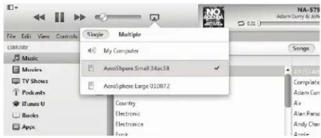GENEVA AeroSphère Base - Spille musikk med iTunes fra en datamaskin ( Mac eller Windows ) - 1