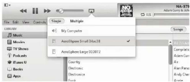 GENEVA AeroSphère Base - Executive musica com iTunes em um computations (Mac ou Windows) - 1