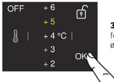 BERTAZZONI LRD755UBRPTT - AEndring af temperaturerne - 3