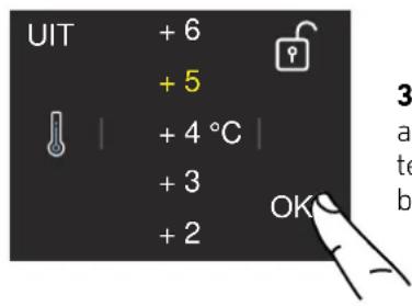 BERTAZZONI LRD755UBRPTT - De temperatuur in het compartment wijzigen - 3