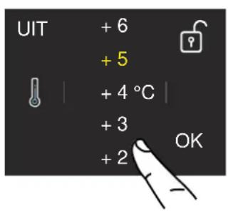 BERTAZZONI LRD755UBRPTT - De temperatuur in het compartment wijzigen - 2