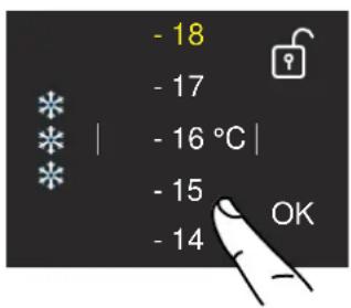 BERTAZZONI FRZ605UBLXTT - Ändra på fackets temperatur - 2