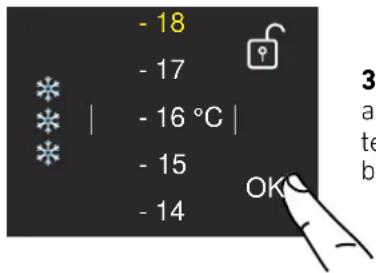 BERTAZZONI FRZ605UBLXTT - De temperatuur in het compartiment wijzigen - 3
