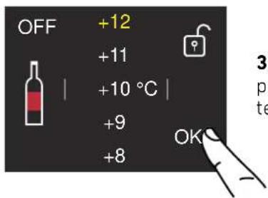 BERTAZZONI WC605BRX2T - Modifier la température des compartiments - 3